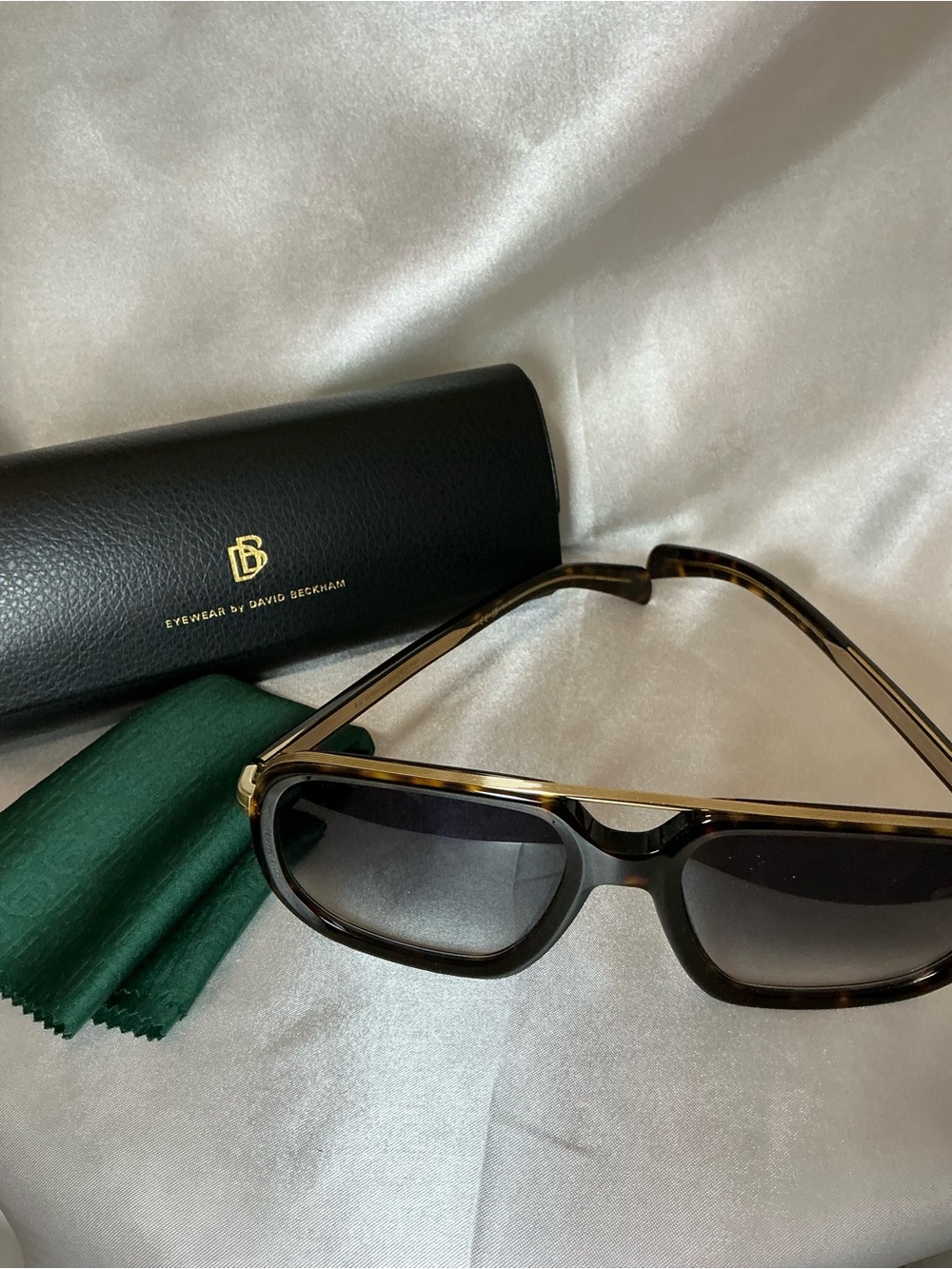 David Beckham Eyewear Tortoiseshell Sunglasses -Gold Black Brand New 57 18 145